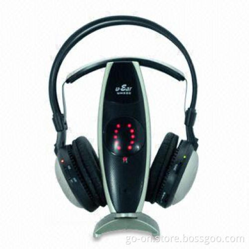 RF Wireless Headphone with Three Selectable Channels and Over 50m Operating Distance